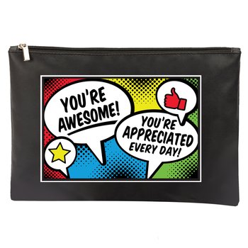 You're Awesome! / You're Appreciated Every Day! Vinyl Pouch from Positive Promotions