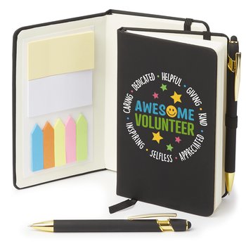 Awesome Volunteer Stanton Jotter with Sticky Notes & Stylus Pen from Positive Promotions
