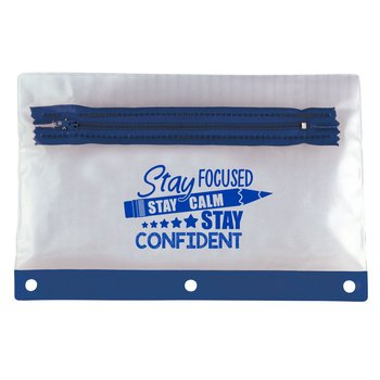Stay Focused, Stay Calm, Stay Confident Pencil Pouch - Pack of 10 from Positive Promotions