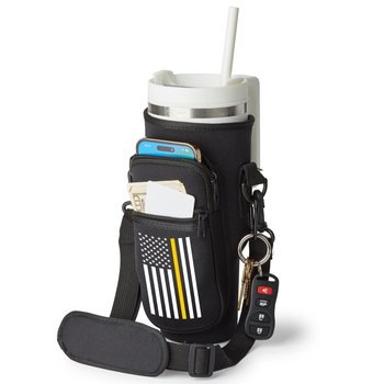 Thin Gold Line All-Day Hydration Carry-All 40-oz. Tumbler Bag With Adjustable Strap from Positive Promotions