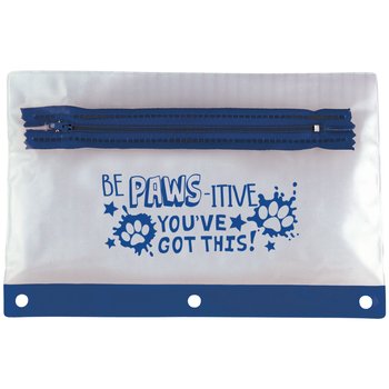 Be PAWS-itive; You've Got This! Pencil Pouch - Pack of 10 from Positive Promotions