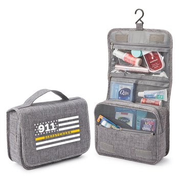 911 Dispatchers Flag Travel Carry-All Hanging Toiletry Bag from Positive Promotions