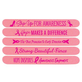 Breast Cancer Awareness Emery Board Assortment - Pack of 100 from Positive Promotions