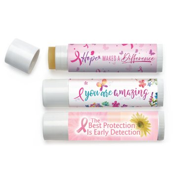 Breast Cancer Awareness Lip Balm Assortment - Pack of 12 from Positive Promotions