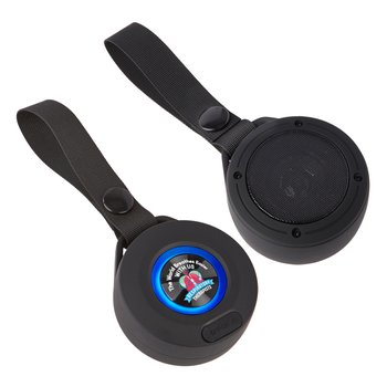 Respiratory Therapists: The World Breathes Easier With Us SoundGo IPX4 Bluetooth® Water-Resistant Speaker With Strap from Positive Promotions