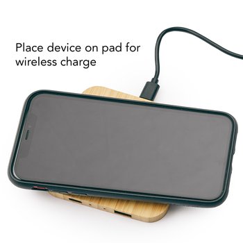 Together Everything Is Possible Bamboo 10W Wireless Charging Pad With ...