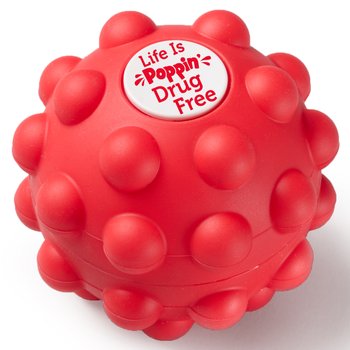 Life Is Poppin' Drug Free Fidget Spinner Popper Ball - Pack of 10 from Positive Promotions