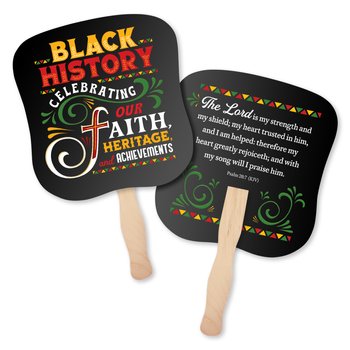 Black History: Celebrating Our Faith, Heritage, and Achievements Hand Fan - Pack of 25 from Positive Promotions