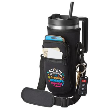 Activity Professionals: Creating Memories Together All-Day Hydration Carry-All 30-/40-oz. Tumbler Bag With Adjustable Strap from Positive Promotions