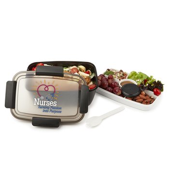 Nurses: Turning Passion Into Purpose Locking Stacker Food Container 68 oz. from Positive Promotions
