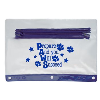 PAWS: Prepare and You Will Succeed Pencil Pouch - Pack of 10 from Positive Promotions