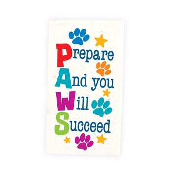 PAWS: Prepare and You Will Succeed Erasers - Pack of 25 from Positive Promotions