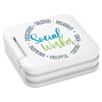 Social Worker Words in Circle 3-in-1 Fast-Charging MagSafe Foldable Wireless Charging Station from Positive Promotions