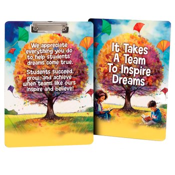 It Takes a Team to Inspire Dreams Clipboard from Positive Promotions