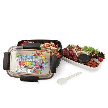 Behind Every Amazing School Is an Awesome Team Locking Stacker Food Container 68 oz. from Positive Promotions