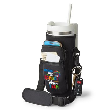 Behind Every Amazing School Is an Awesome Team All-Day Hydration Carry-All 30-/40-oz. Tumbler Bag With Adjustable Strap from Positive Promotions