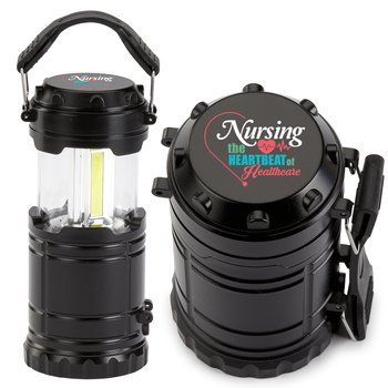Nursing: The Heartbeat of Healthcare Mini 2-in-1 Portable Lantern & Flashlight from Positive Promotions