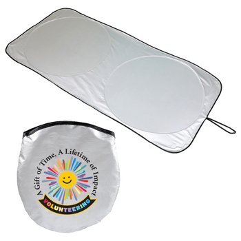 Volunteering: A Gift of Time, A Lifetime of Impact Universal Car Windshield Sun Shade from Positive Promotions