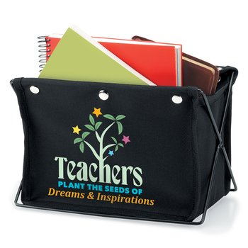 Teachers Plant the Seeds of Dreams & Inspirations Fabric Desktop Caddy from Positive Promotions