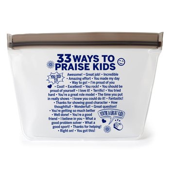 33 Ways to Praise Kids Reusable Food Storage Bag from Positive Promotions