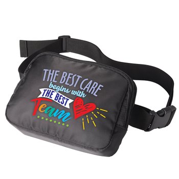 The Best Care Begins With the Best Team Sedona 2-in-1 Sling Belt Bag from Positive Promotions