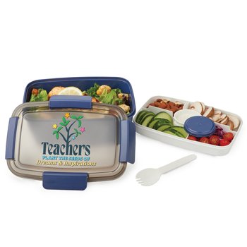 Teachers Plant the Seeds of Dreams & Inspirations Locking Stacker Food Container 68 oz. from Positive Promotions