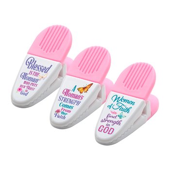 Women of Faith Magnetic Clip Assortment - Pack of 3 from Positive Promotions