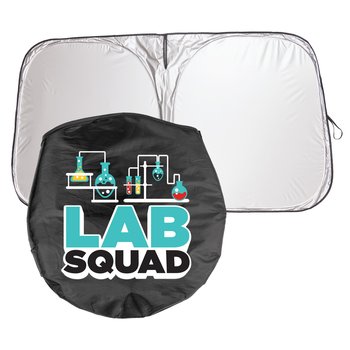 Lab Squad Elite Universal Car Windshield Sun Shade from Positive Promotions