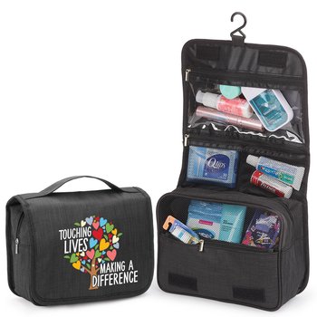 Touching Lives, Making a Difference Travel Carry-All Hanging Toiletry Bag from Positive Promotions