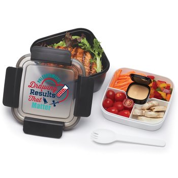 Phlebotomists Locking Food Container With Compartments from Positive Promotions