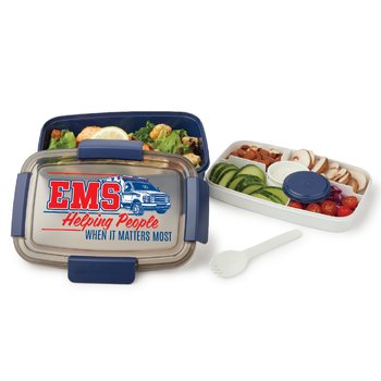 EMS: Helping People When It Matters Most Locking Stacker Food Container 68 oz. from Positive Promotions