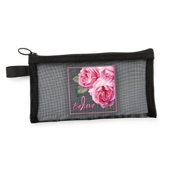 Believe Roses Zippered Mesh Pouch from Positive Promotions