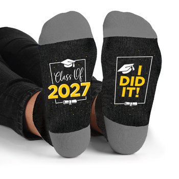 Class of 2027 I Did It! Ankle Socks from Positive Promotions