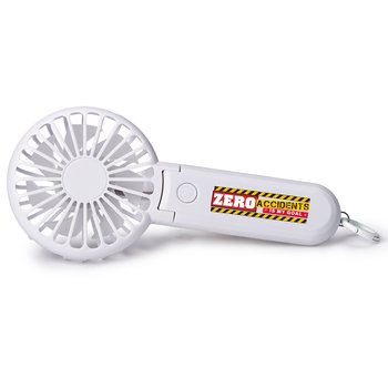 Workplace Safety 2-1 3-Speed Rechargeable Hand & Desk Fan from Positive Promotions