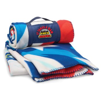 Workplace Safety Eagle Flag Roll-Up Eco Blanket from Positive Promotions
