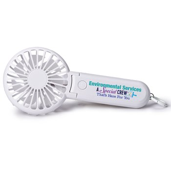 Environmental Services 2-1 3-Speed Rechargeable Hand & Desk Fan from Positive Promotions