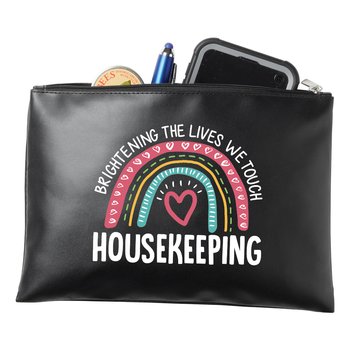 Housekeeping Zippered Vinyl Pouch from Positive Promotions