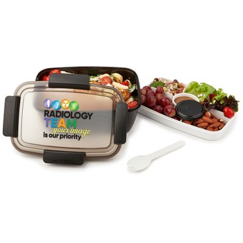 Radiology Team: Your Image Is Our Priority Locking Stacker Food Container 68 oz. from Positive Promotions