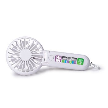 Imaging Team 2-1 3-Speed Rechargeable Hand & Desk Fan from Positive Promotions