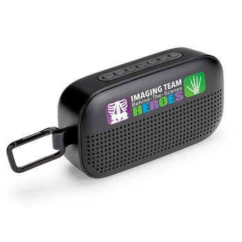 Imaging Team Soundwave 3-In-1 IPX5 Water-Resistant Wireless Bluetooth®Speaker, Sound Machine & Phone Stand from Positive Promotions