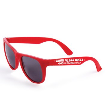 Good Vibes Only: No Bullies, No Drugs Sunglasses - Pack of 10 from Positive Promotions