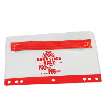 Good Vibes Only: No Bullies, No Drugs Pencil Pouch - Pack of 10 from Positive Promotions