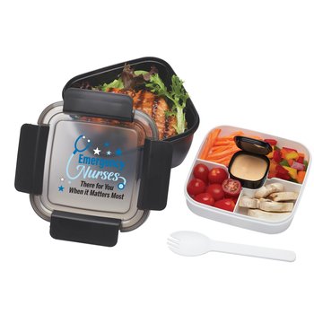 Emergency Nurses Locking Food Container With Compartments from Positive Promotions