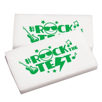 #RockTheTest White Erasers - Pack of 25 from Positive Promotions