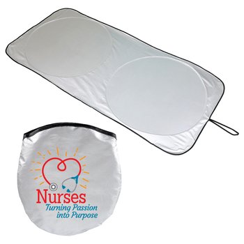 Nurses: Turning Passion Into Purpose Universal Car Windshield Sun Shade from Positive Promotions