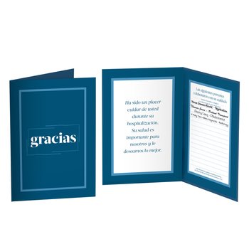 Patient Contact Reference & Thank You Card (Spanish) - Personalization Available from Positive Promotions