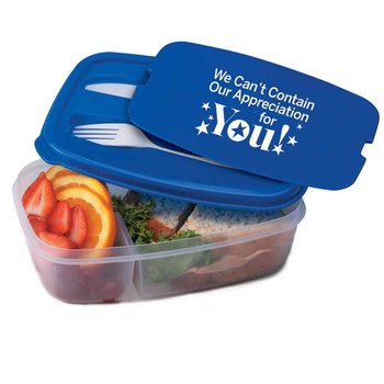 We Can't Contain Our Appreciation For You! 2-Section Food Container from Positive Promotions