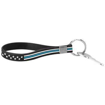 The Thin Blue Line Key Tag Bracelet from Positive Promotions