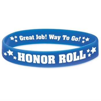 Honor Roll 2-Sided Silicone Bracelets - Pack of 10 from Positive Promotions