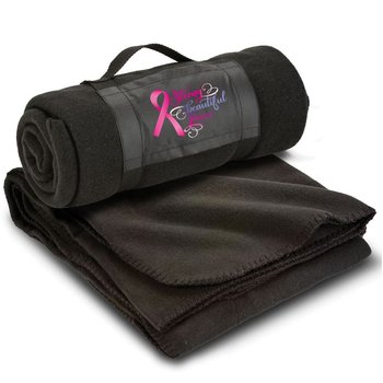 Breast Cancer Awareness Roll-Up Eco Blanket from Positive Promotions